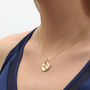Sterling Silver Or Gold Plated Molten Disc Necklace, thumbnail 2 of 5