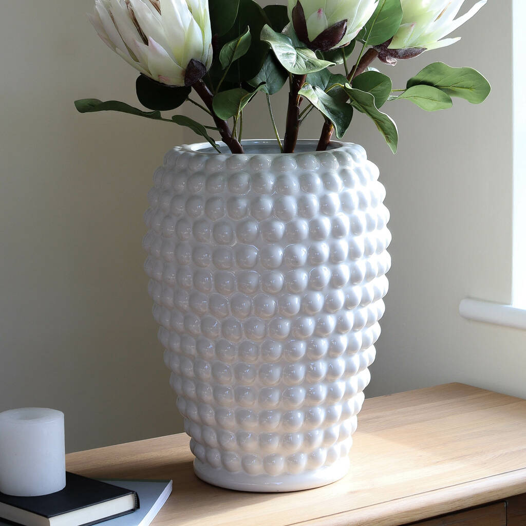 Large White Bobble Vase By Marquis & Dawe | notonthehighstreet.com