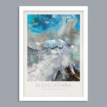Blencathra And Gategill Fell Top Lake District Poster Print, 2 of 4