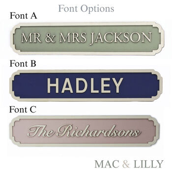 Personalised Street Sign With Raised Wood Lettering, 7 of 8