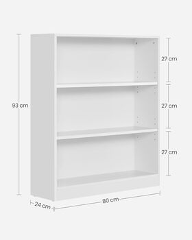 Bookcase Adjustable Shelves Modern Style Storage Unit, 9 of 12