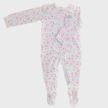 Newborn Baby Girl Unicorn Gift Set – Sleepsuit And Hat, 5 of 8
