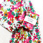 Vivid Garden Blooms Floral Print Handmade Tea Towel, thumbnail 3 of 8