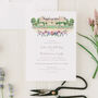 Lavender Wedding Invitations With Venue Illustration, thumbnail 6 of 7