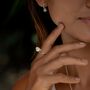 Sterling Silver Lily Flower Open Ring, thumbnail 2 of 5