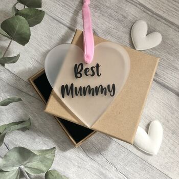 Best Mummy/Mum/Nanny Mother's Day Heart Decoration, 2 of 4