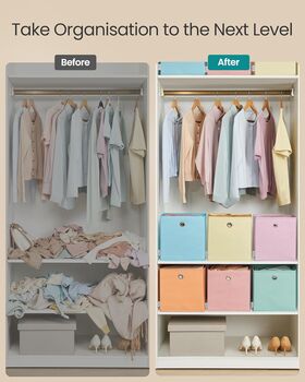 Six Piece Storage Cubes Collapsible Bins Set, 6 of 8