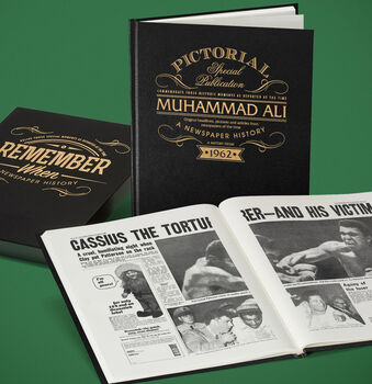 Muhammad Ali Personalised UK Sports Gift Newspaper Book, 9 of 9