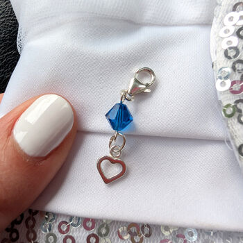 Something Blue Heart Sterling Silver Charm, 2 of 6