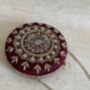 Maroon Circular Handcrafted Clutch Bag, thumbnail 6 of 8