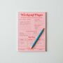 Weekend Planner Pad A5 | Pink And Red, thumbnail 4 of 5