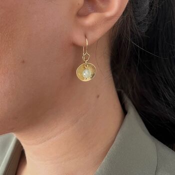 Luna Pillow Prehnite Earrings, 2 of 6
