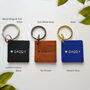 Personalised Dad Multi Photo Flip Leather Keyring, thumbnail 7 of 8