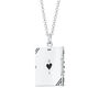 The Lovers Kiss Engraved Silver Locket Necklace, thumbnail 10 of 11