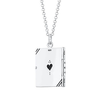 The Lovers Kiss Engraved Silver Locket Necklace, 10 of 11