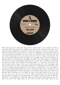 Song Lyrics Vinyl Record Print, 9 of 9
