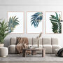Set Of Three Palm Leaf Wall Art Prints, thumbnail 1 of 10