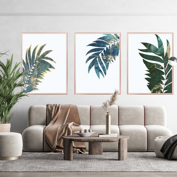 Set Of Three Palm Leaf Wall Art Prints, 2 of 8