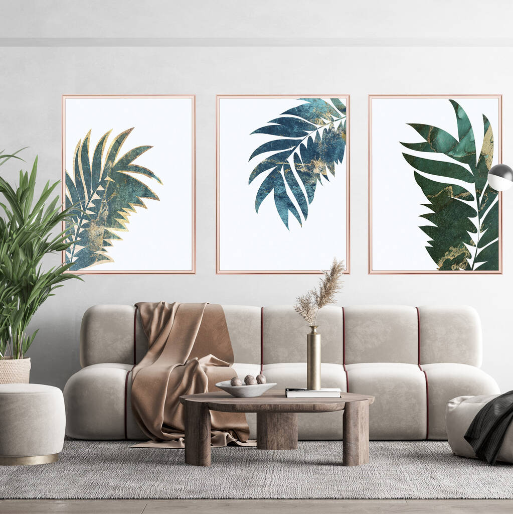 Set Of Three Palm Leaf Wall Art Prints, 1 of 10