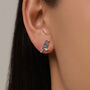 Sterling Silver Crow Raven Bird Stud Earrings, thumbnail 6 of 11