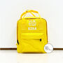 Yellow Personalised Twin Handle Kids Mini Backpack, thumbnail 1 of 3