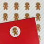Gingerbread Man Kawaii Christmas Stickers, thumbnail 1 of 4