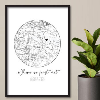 Personalised Where We First Met, Anniversary Gift Print, 3 of 4