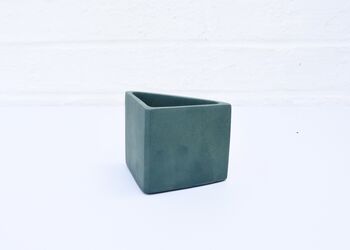 Concrete Mini Vessel Planter Pen Pot Triangular, 8 of 10