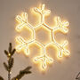 White Snowflake Neon Christmas Light, thumbnail 1 of 5