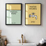 Set Of Two Personalised Monopoly Print And Waterworks, thumbnail 11 of 11