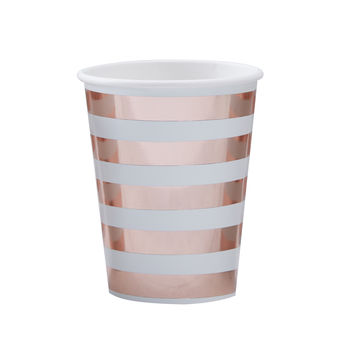 Rose Gold Foiled Baby Shower Paper Party Cups, 2 of 3