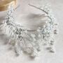 Silver Gypsophila Bridal Crown, thumbnail 2 of 6