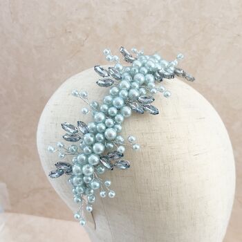 Pale Blue Pearl Headband, 3 of 6