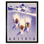 Travel Tourism Winter Austria Ski Snow Alps Art Print, thumbnail 1 of 3