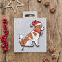 Christmas King Charles Cavalier Spaniel Christmas Dog Pin Badge, thumbnail 10 of 12