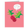 Mini Holly Berries Christmas Card, thumbnail 2 of 5