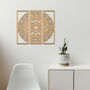 Mandala Wooden Wall Art Set, Modern Triptych Art, thumbnail 6 of 8