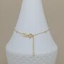 24ct Gold Plated Trace And Bead Satellite Bracelet, thumbnail 3 of 4