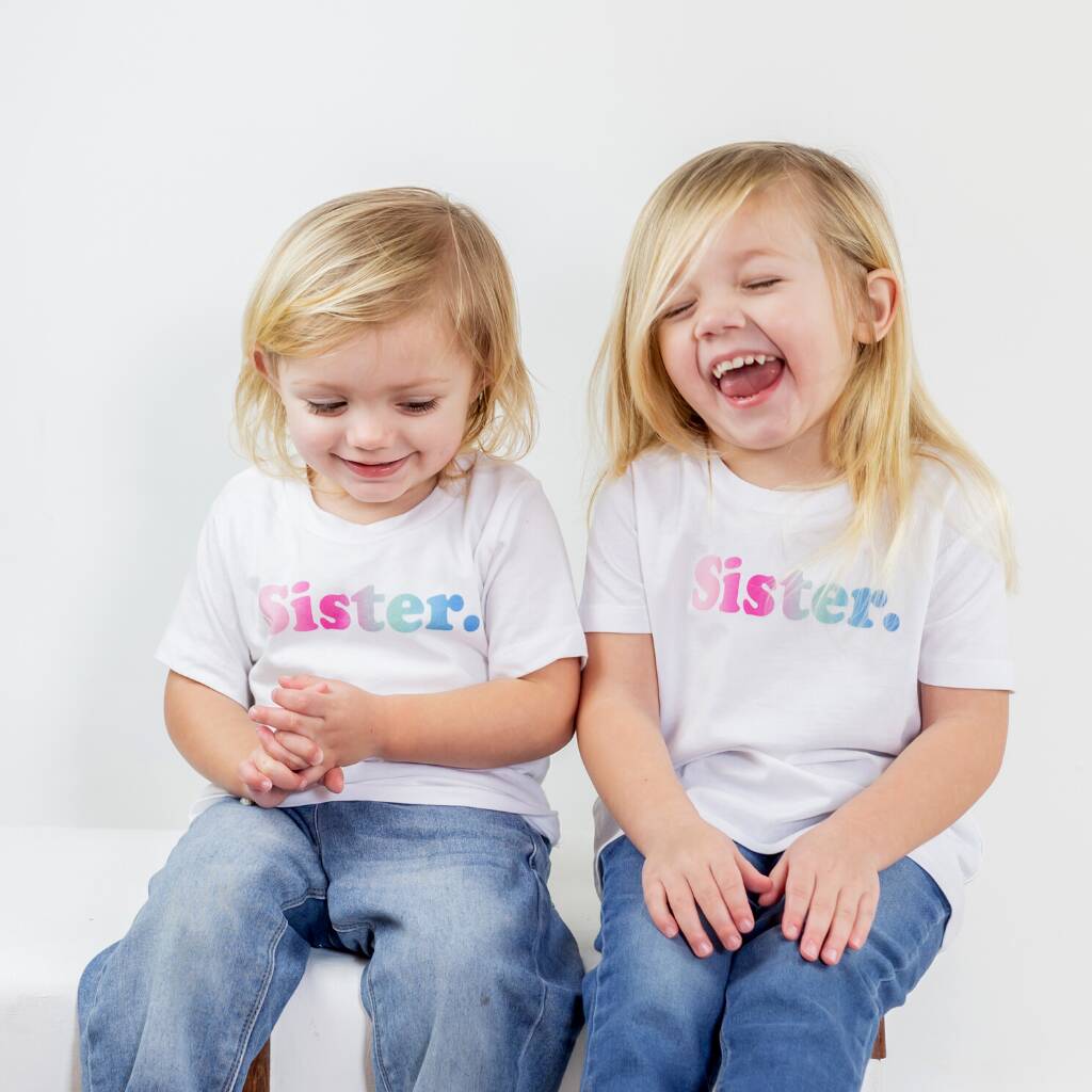 Sister Rainbow Organic T Shirt By Percy and Nell