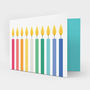 Multicoloured Candles Birthday Card, thumbnail 1 of 1
