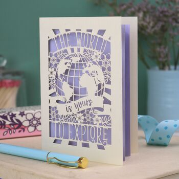 The World Is Yours To Explore Paper Cut Card, 5 of 6