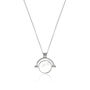 Gold Or Silver Mother Of Pearl Spinning Disc Necklace, thumbnail 2 of 11