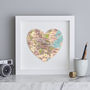 Personalised Location Amsterdam Map Heart Print, thumbnail 4 of 6