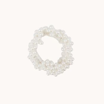 Sui Ava Classic Pearl Elastic Hairband In White, 2 of 2