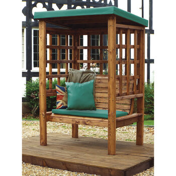 Garden Two Seater Arbour Garden Arch Seat With Trellis, 2 of 9