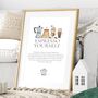 Funny Coffee Lover Wall Art Print Gift, Espresso Yourself Witty Wording For A Coffee Drinking Friend Or Family, thumbnail 1 of 2