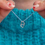 Twin Hearts Silver Necklace, thumbnail 1 of 5