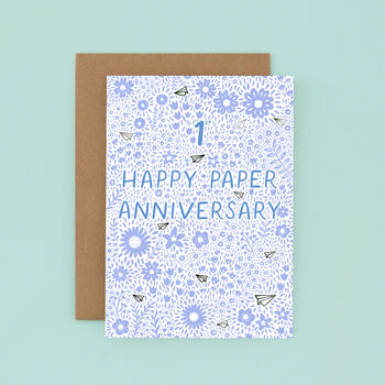 Paper Floral 1st Anniversary Card, 2 of 3