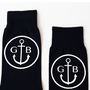 Personalised Mens Monogram Anchor Socks, thumbnail 2 of 7