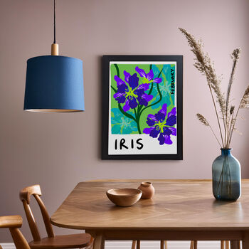 February Birth Flower Iris Print, 2 of 3